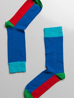 Веселые синие носки унисекс "Lutry blue" Sammy Icon