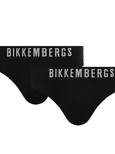 Набор брифов на пришивной резинке (2шт) черного цвета Bikkembergs RTBKK1USP10BI/2