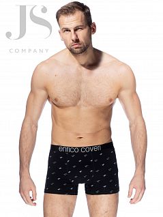 Эластичные боксеры на комфортной посадке Enrico Coveri JSEB 1680 boxer nero