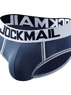 Шелковистые брифы анатомического кроя темно-синего цвета JOCKMAIL RTJM2041-16