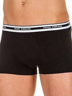 Однотонные боксеры из хлопка черного цвета Tom Tailor RT70391/9999 930