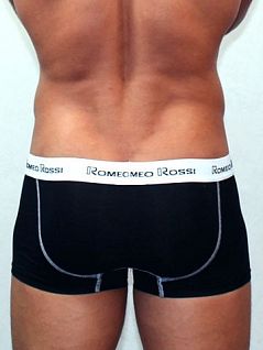 Чёрные мужские трусы хипсы с модным гульфиком Romeo Rossi Heaps R365-2 распродажа