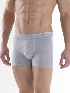 Эластичные мужские трусы боксеры из хлопка серого цвета BlackSpade TENDER COTTON b9220 Gray Melange