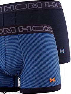 Комплект из 2 синих мужских трусов в полоску HOM BoxerLine 08852cB9c2