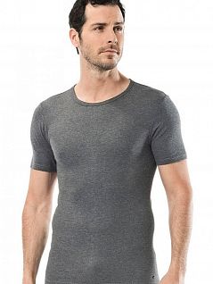 Бесшовная футболка из вискозы Cacharel LT1601 Cacharel серый меланж