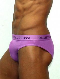 Фиолетовые мужские трусы брифы с фирменной резинкой Romeo Rossi Briefs R2006-6