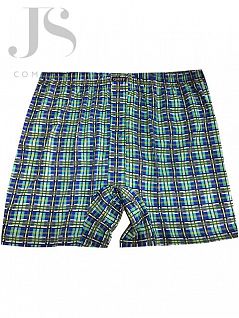Удобные трусы в клеточку Griff JSU04101-54 Boxer Jersey blu/green grf