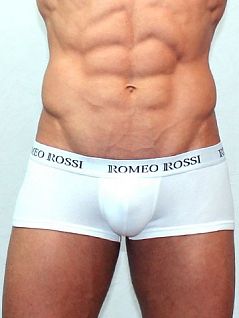 Белые короткие мужские трусы хипсы Romeo Rossi Heaps R5001-1