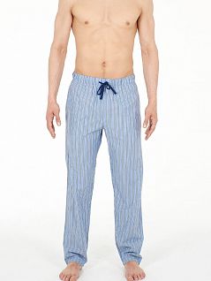 Домашние брюки из тонкого хлопка в цветную полоску HOM 40c1231cM023
