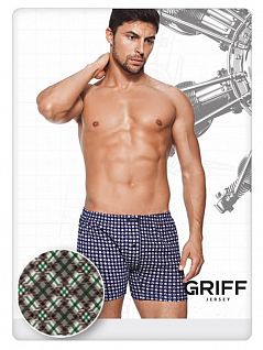 Классические трусы мужские с контрастным рисунком Griff SIU4101-53 grey (серый)