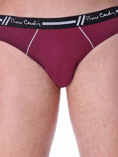 Стильные мужские трусы слипы бордового цвета Pierre Cardin SBE 90LY_S