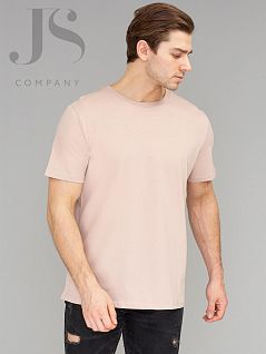 Практичная футболка из однотонного трикотажа Omsa JSOmT_U 1201 COTTON футболка beige oms