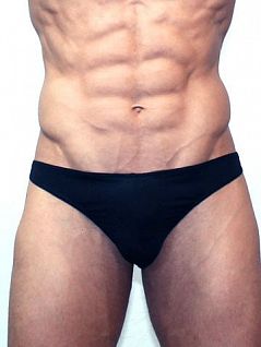 Соблазнительные мужские трусы стринги чёрного цвета Romeo Rossi Mini thong R1005-2 распродажа