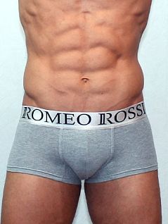 Удобные серые мужские трусы хипсы из хлопка с модной резинкой Romeo Rossi Heaps R00013-3 распродажа