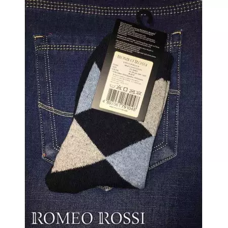 Мужские носки с шерстью черного цвета Romeo Rossi R00729 распродажа Мужские носки с шерстью черного цвета Romeo Rossi R00729 распродажа