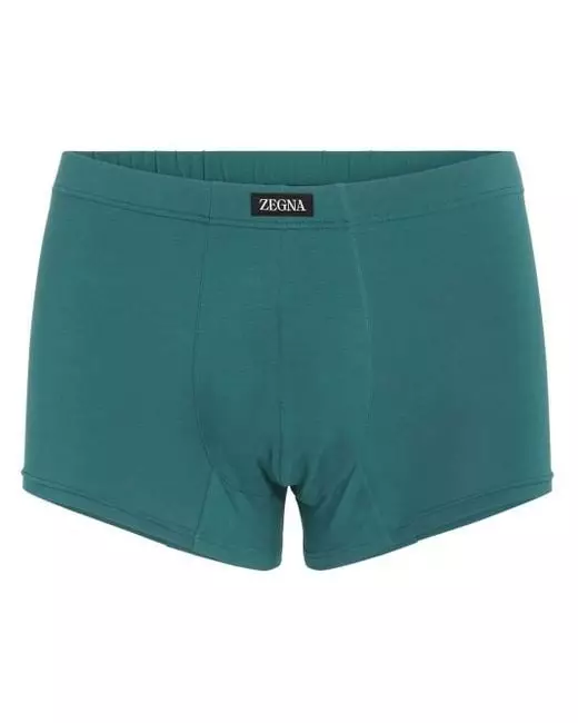 Эластичные боксеры с двойной подкладкой зеленого цвета Zegna N3LC61580c332 Эластичные боксеры с двойной подкладкой зеленого цвета Zegna N3LC61580c332
