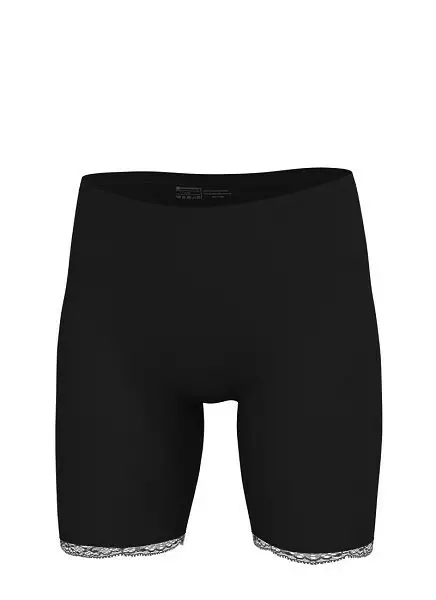 Панталоны из высококачественного хлопка с эластаном с кружевной вставкой по ножке LTBS1334 BlackSpade черный