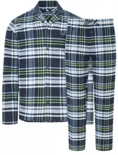Пижама свободного кроя из фланели (пижама и брюки ) синего цвета JOCKEY 500333c56C