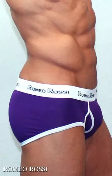 Фиолетовые мужские трусы с удобным гульфиком Romeo Rossi Heaps R366-5 распродажа