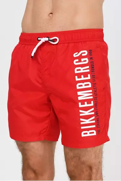 Пляжные шорты с печатным принтом Bikkembergs BKK1MBM03cRed Пляжные шорты с печатным принтом Bikkembergs BKK1MBM03cRed