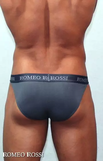 Соблазнительные мужские трусы танга серого цвета Romeo Rossi Tanga R3001-4