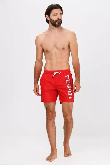 Пляжные шорты с печатным принтом Bikkembergs BKK1MBM03cRed Пляжные шорты с печатным принтом Bikkembergs BKK1MBM03cRed