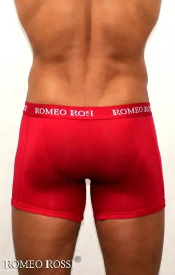 Красные мужские трусы боксеры лонг Romeo Rossi Long boxers R7001-8 Красные мужские трусы боксеры лонг Romeo Rossi Long boxers R7001-8