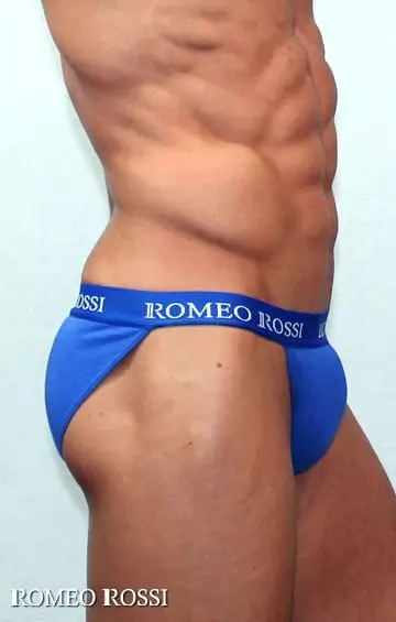 Синие мужские трусы танга Romeo Rossi Tanga R3001-9