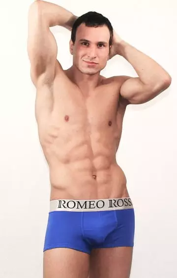 Синие мужские трусы с широкой резинкой Romeo Rossi Heaps R00003