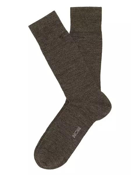 Классические шерстяные носки коричневого цвета HOM Wool Chic 05855c01c1 Классические шерстяные носки коричневого цвета HOM Wool Chic 05855c01c1