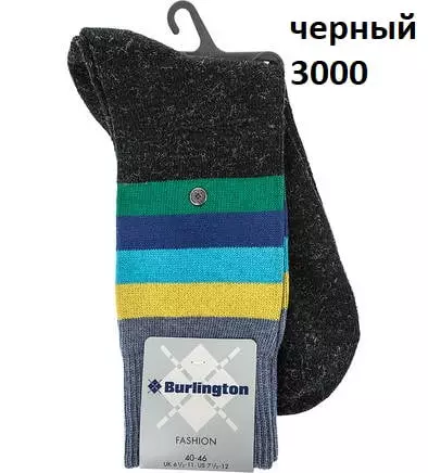 Носки на комфортной резинке Burlington 20530 Tveet BootSO Черный Носки на комфортной резинке Burlington 20530 Tveet BootSO Черный