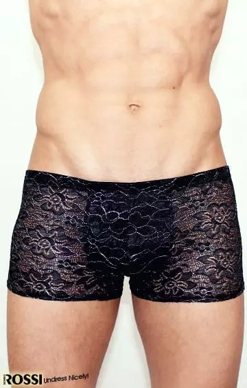 Соблазнительные кружевные мужские трусы в цветочек Romeo Rossi Erotic shorts R00217