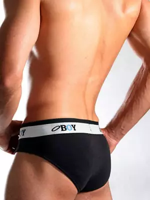 Мужские слипы черные Oboy Ribby 4594c01 Мужские слипы черные Oboy Ribby 4594c01