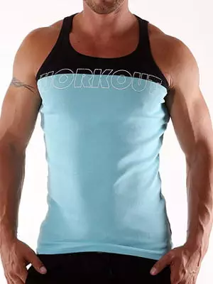 Мужская голубая спортивная майка из хлопка Oboy Sport Boys 8042c05 Мужская голубая спортивная майка из хлопка Oboy Sport Boys 8042c05