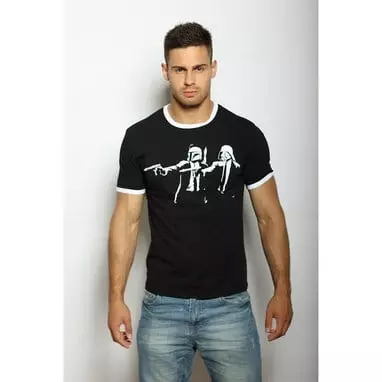 Современная мужская футболка с принтом "Парни" черного цвета Epatag RT010203m-EP распродажа