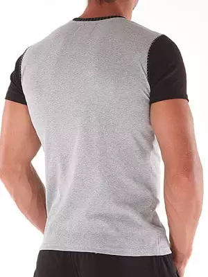 Мужская серая спортивная футболка из хлопка Oboy Sport Boys 8027c03 Мужская серая спортивная футболка из хлопка Oboy Sport Boys 8027c03