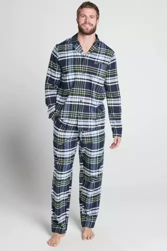 Пижама свободного кроя из фланели (пижама и брюки ) синего цвета JOCKEY 500333c56C