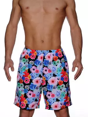 Пляжные шорты c крупным цветочным рисунком HOM Floral 07706cM9 Пляжные шорты c крупным цветочным рисунком HOM Floral 07706cM9