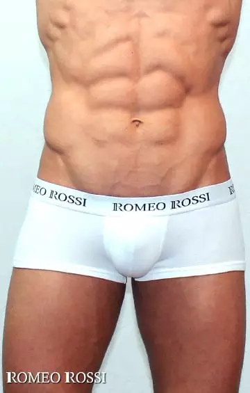 Белые короткие мужские трусы хипсы Romeo Rossi Heaps R5001-1 Белые короткие мужские трусы хипсы Romeo Rossi Heaps R5001-1
