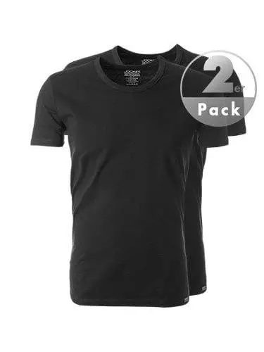 Комплект из двух хлопковых мужских футболок черного цвета Jockey 120120 (муж.) (2шт.) Черный
