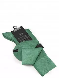 Элегантные носки из тончайшего хлопка зеленого цвета President 915c32A