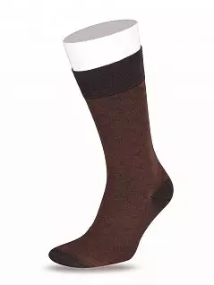 Носки с геометрическим рисунком LT26635 MUDOMAY коричневый (набор из 3х штук)