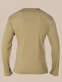 Повседневная футболка из 100% хлопка светло-коричневого цвета HOM 04253cT5