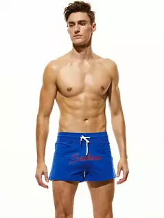 Мужские пляжные шорты с надписью синего цвета SEOBEAN RT34801 распродажа