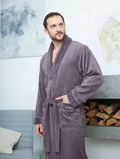 Классический халат с лаконичным дизайном Five Wien FW3272 Mokko