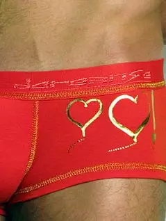 Мужские трусы хипсы красные с золотыми сердечками Doreanse St Valentine Day 1758c06 распродажа