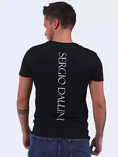 Классическая футболка из натурального хлопка Sergio Dallini DT7502сдтбпФм Черный