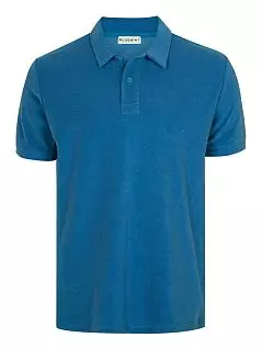 Комфортная футболка поло из махровой ткани синего цвета Bluemint YAMc907