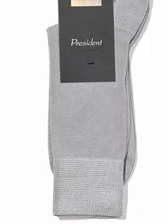 Эластичные носки на комфортных манжетах светло-серого цвета President 915c13