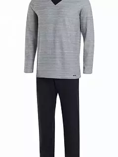 Трикотажная пижама из хлопка и полиэстра серого цвета Impetus FM-4547E08-169 распродажа
